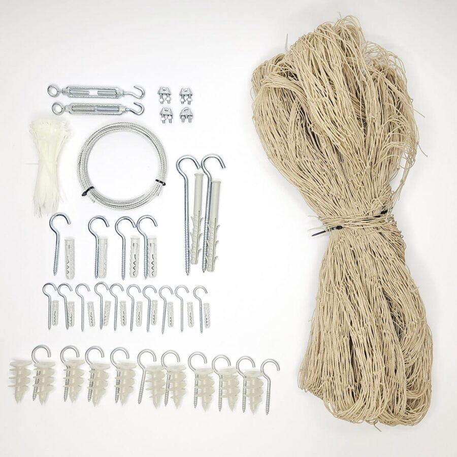 Kompletna siatka na balkon do montażu 3x3m - oczko 50x50 mm